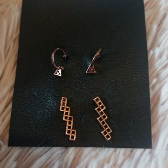 free people copper colored earring sets - Picture 3 of 3